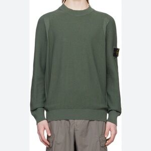 Stone Island Olive Crewneck Sweater for Men